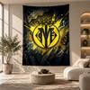 Decorative Tapestry,Villarreal FC Printed Wall Art, Lightweight Wall Hanging For Bedroom Background