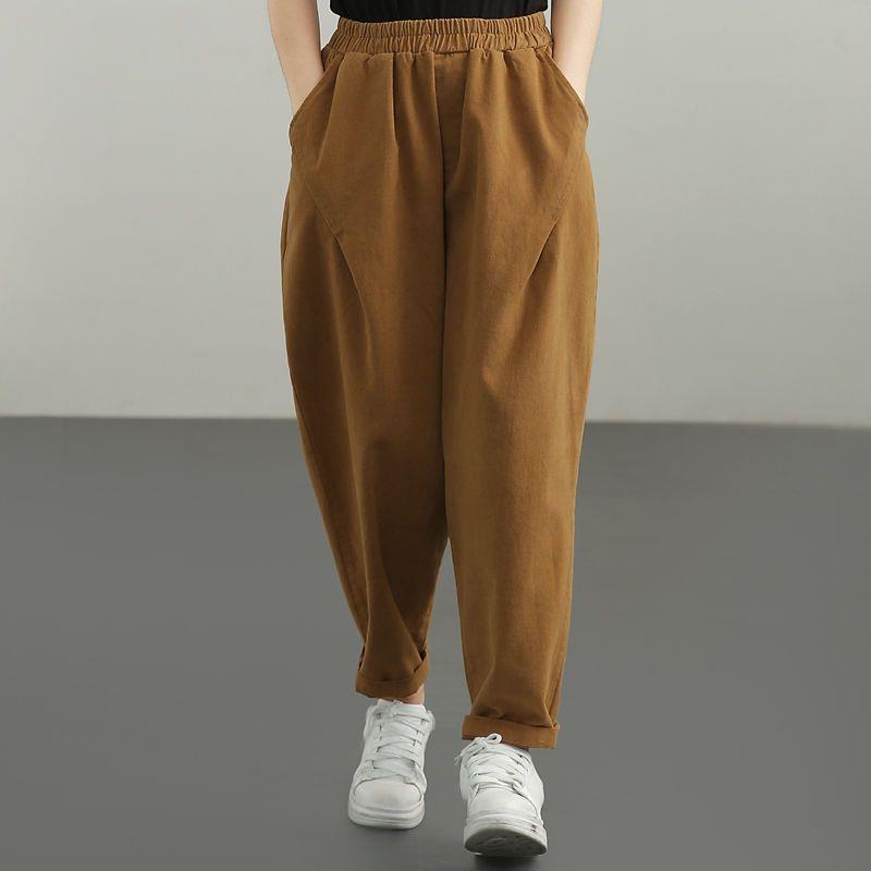 2026 Spring Women's Loose Harem Pants, Plus Size, Casual and Versatile, Original Artistic Design.