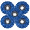 KeiSquare Cleaning Polishing Discs for Rust Paint and Surface Set of 5 Discs, Grinders, Removal, Removal, Sanding, Preparation, (Blue)