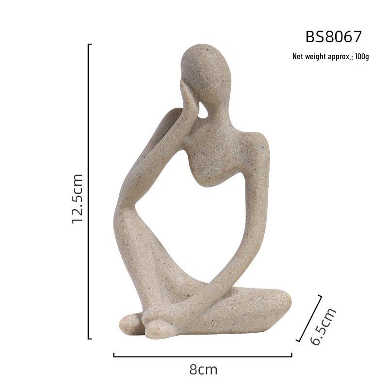 

Европейская абстрактная миниатюрная фигурка мыслителя из песчаника для домашнего декора
