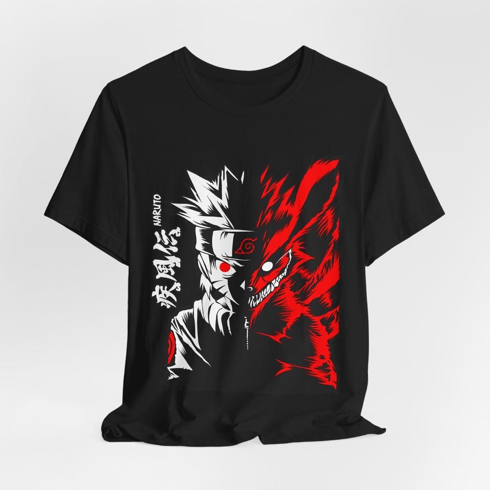 Naruto Kurama T-Shirt Tee Tops, Anime Graphic Shirt, Japanese Manga Tshirt, Nine Tails Demon