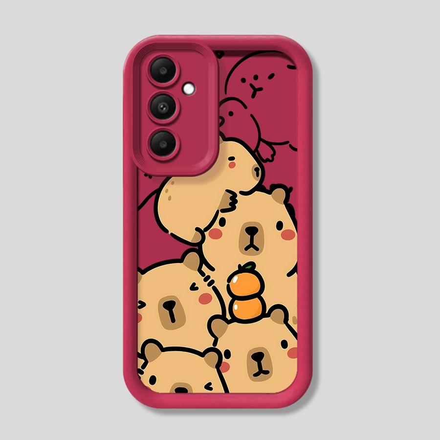 Soft TPU Phone Case for Samsung Galaxy A32 A31 A52 A22 A23 A54 A21s A53 A34 A73 A25 A26 A24 Cute Capybara