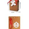 1 Pcs Kraft Paper Bag With Ribbon And Card Tag Packaging Gift Box Wrapping Christmas Party Supplies