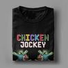 Chicken Jockey Graphic Print T Shirts for Men Women  Game Movie Cartoon Printed Pure Cotton  Tee Shirt Clothing