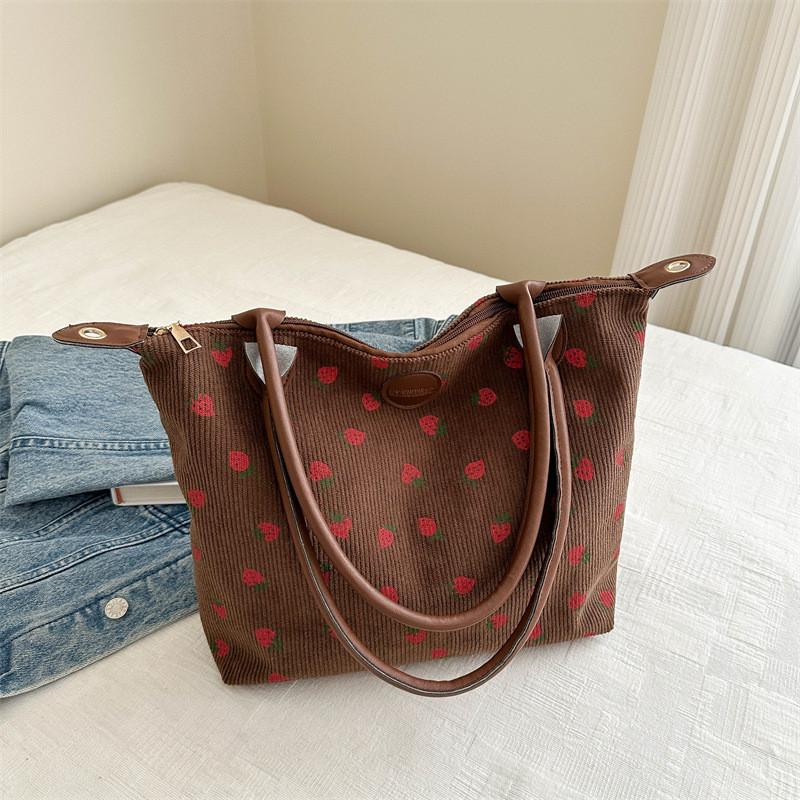 Fashionable Black Pink White Coffee Casual Tote Bag Durable Lightweight Travel Bag