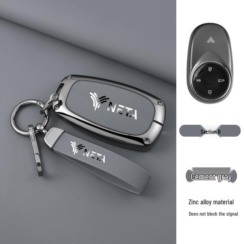 Nezha S Key Case: Luxury Metal Hanging Key Buckle for New Energy V Car – Anti-Lost Remote Control Bag for Men (U2/GT)