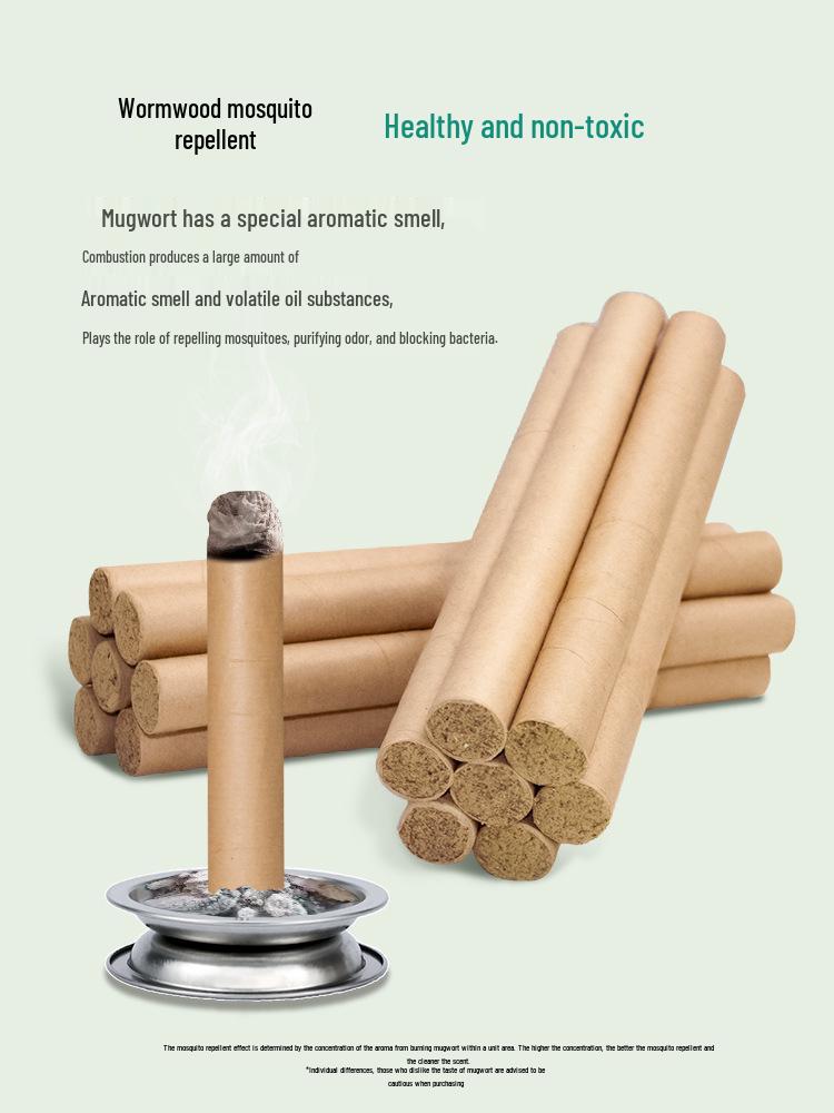 Mugwort Mosquito Repellent Sticks - Incense for Indoor/Outdoor Use Against Mosquitoes and Insects