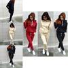 Elegant Women's Fashion Tracksuit Ensemble Luxury Hoodies Sweatshirt And Pant Set