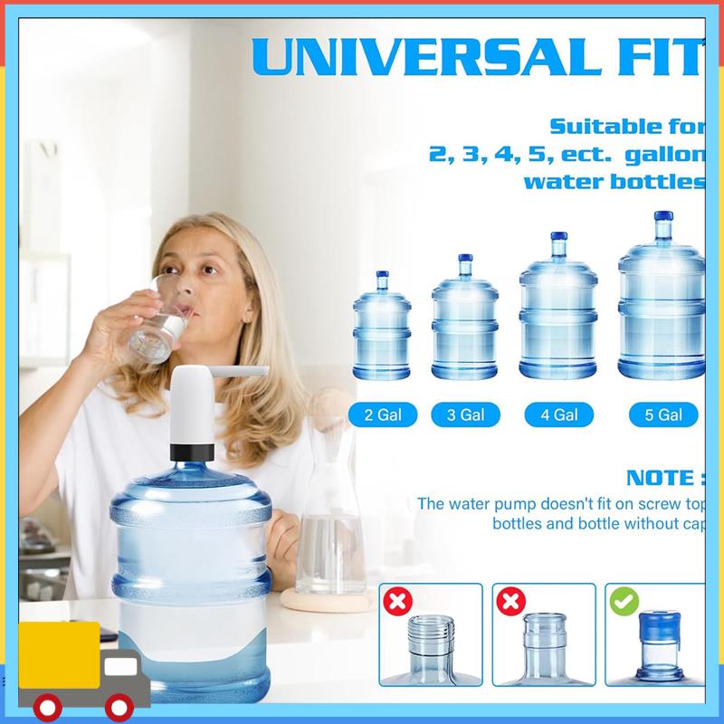 5 Gallon Bottle Water Dispenser Pump - Automatic Drinking Water Jug Dispenser With USB Charging, Portable Electric, Easy To Use