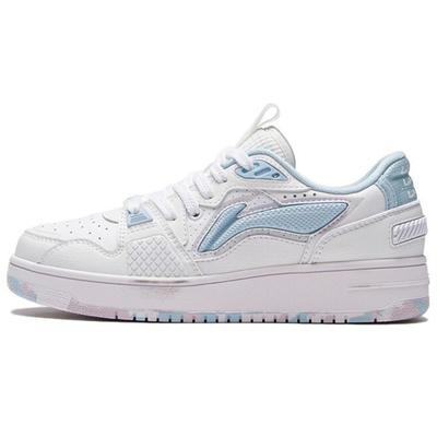 Durable Breathable Low-Top Skate Shoes Women Sneakers White Blue AGCS084-3