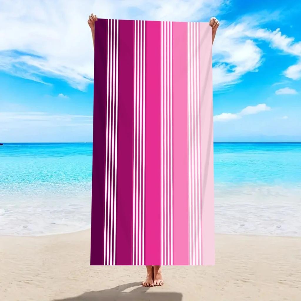 Large Striped Beach Towel For Adults Kids Quick Dry Sand Swimming Pool Bath Towel Summer Travel Seaside Vacation Accessories