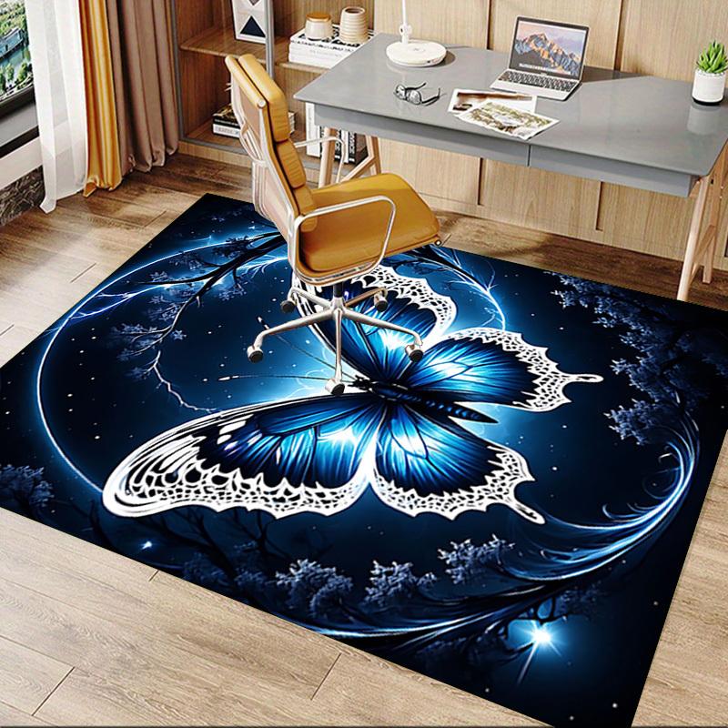 1PC Butterfly Night Extra Large Non Slip Floor Carpet, Office, Family, Bedroom, Studio Large Area Rug Indoor Rugs