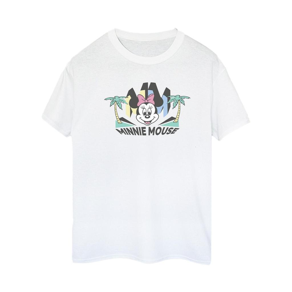 Disney Womens/Ladies Minnie MM Palm Cotton Boyfriend T-Shirt