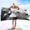 Geometry Marble Bath Towel,Abstract Beach Towel Soft Absorbent Washcloths Quick Dry Towelling,Sandless Lightweight Beach Blanket