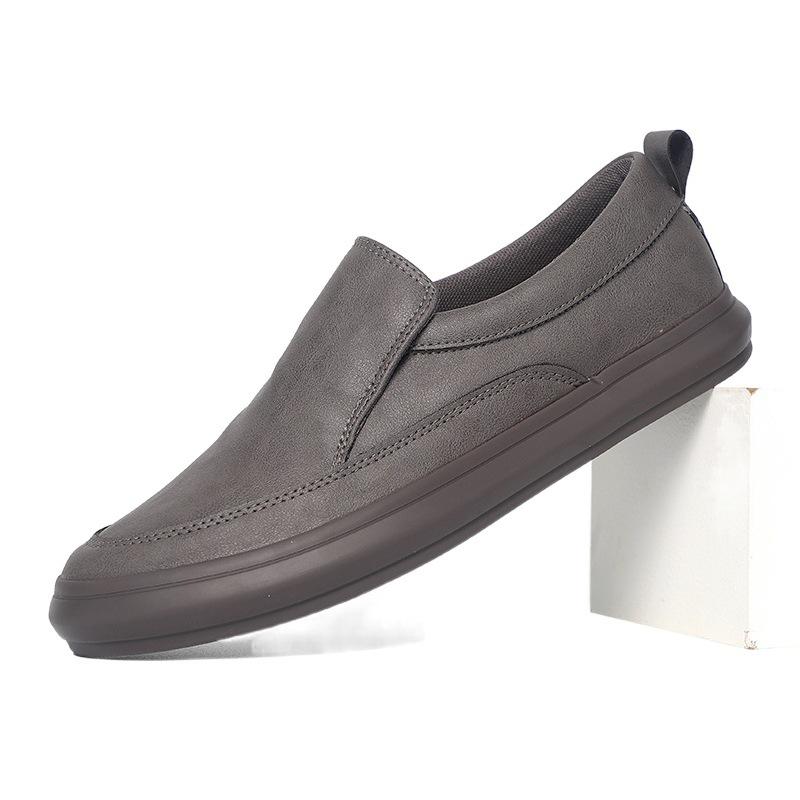 Fashion Luxury Leather Slip-on Sneakers for Men Designer Lightweight Soft-soled Outdoor Men's Sneakers Fashion Sports Casual Shoes Male