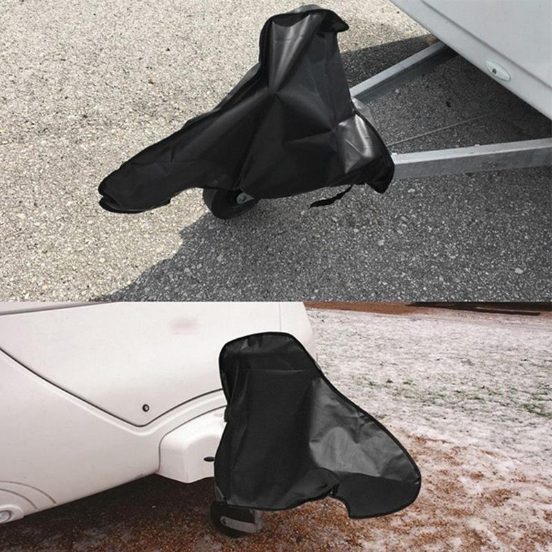 Universal Caravan Hitch Cover, Waterproof Tow Hitch Cover, Tongue Jack Cover,Trailer Towing Ball Lock Covers чёрный