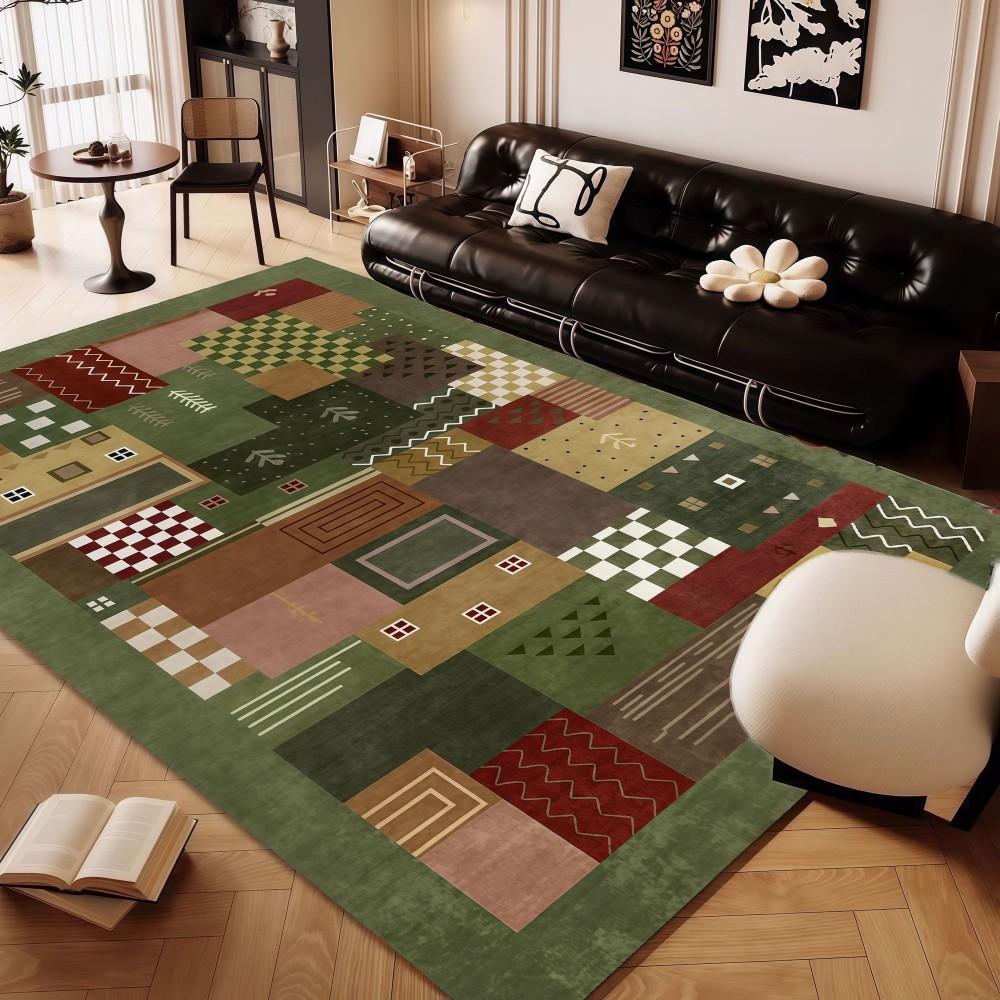 

Medieval Modern Rug, Vintage French Floral Living Room Rug, Dopamine Decor Sofa Bedroom Area Rug, Non-Slip 100x160CM (3.3X5.3FT