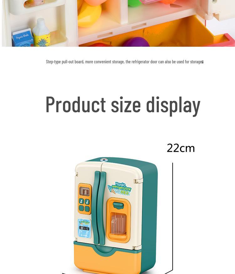 Elektrisches Wassersprüh-Spielhaus Spielzeug Kühlschrank für Kinder - Interaktives Geschenk für Eltern und Kinder