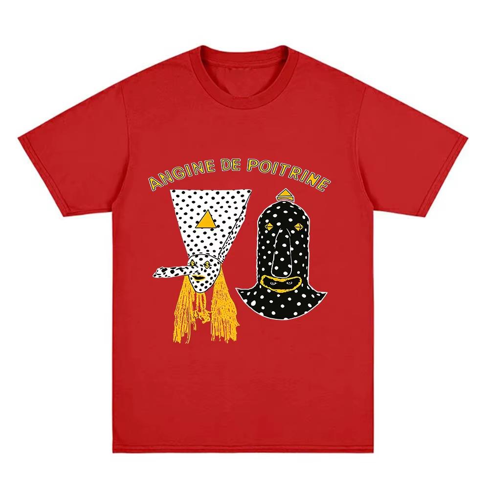 Angine De Poitrine T-shirt Soft Cotton Rock Band Album Art Graphic Print Tees Streetwear Women Men Vintage Top Hip Hop Streetwear Oversized Tshirt