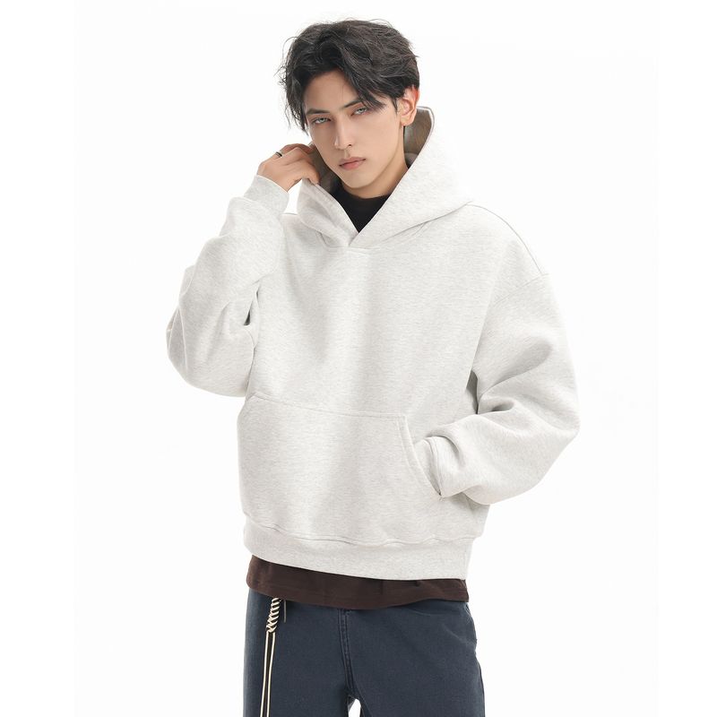 Acrardic Heavyweight 550g Sweatshirt for Men, Hooded, Casual, Boxy, Short Style, Structured, Loose, Versatile Pullover