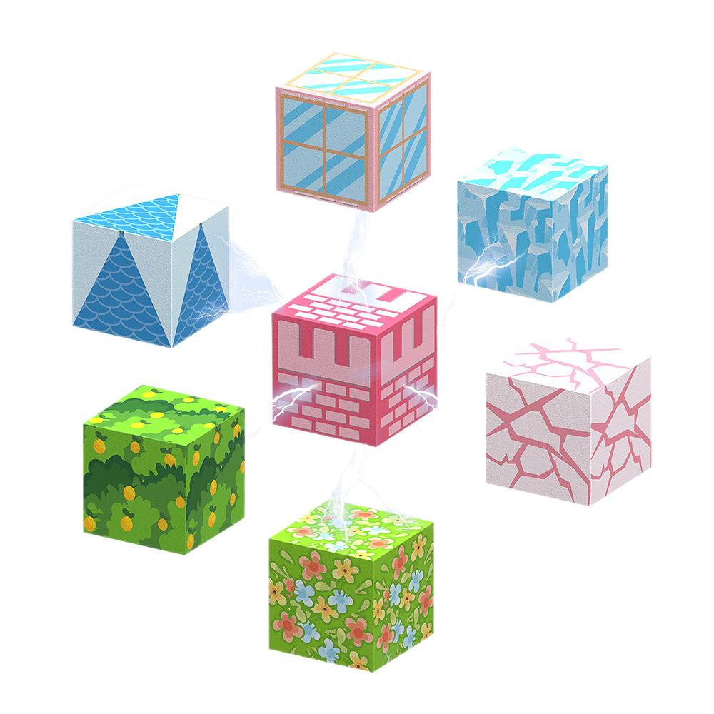 MC Magnetic Building Blocks 2.5cm Pink Castle 128Pcs Set STEM Toys for Girls