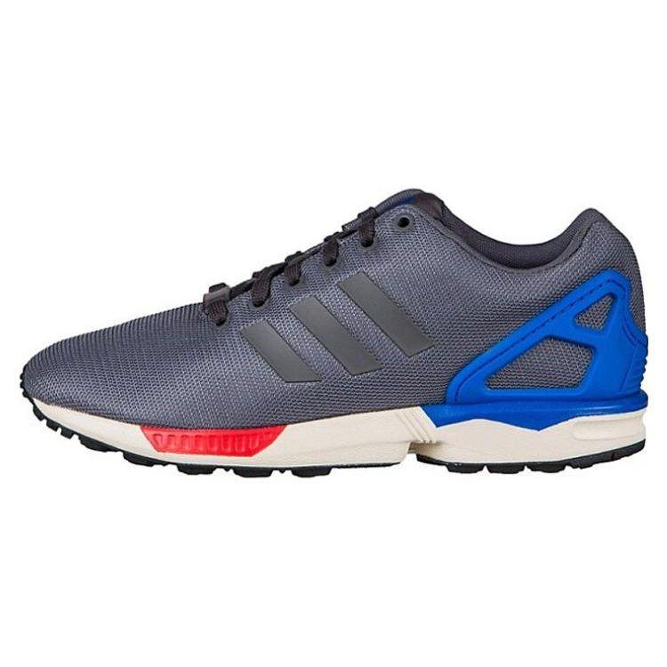 Adidas Originals ZX Flux Comfortable Durable Non-Slip Low-Top Casual Shoes Men Sneaker Gray Blue B34136