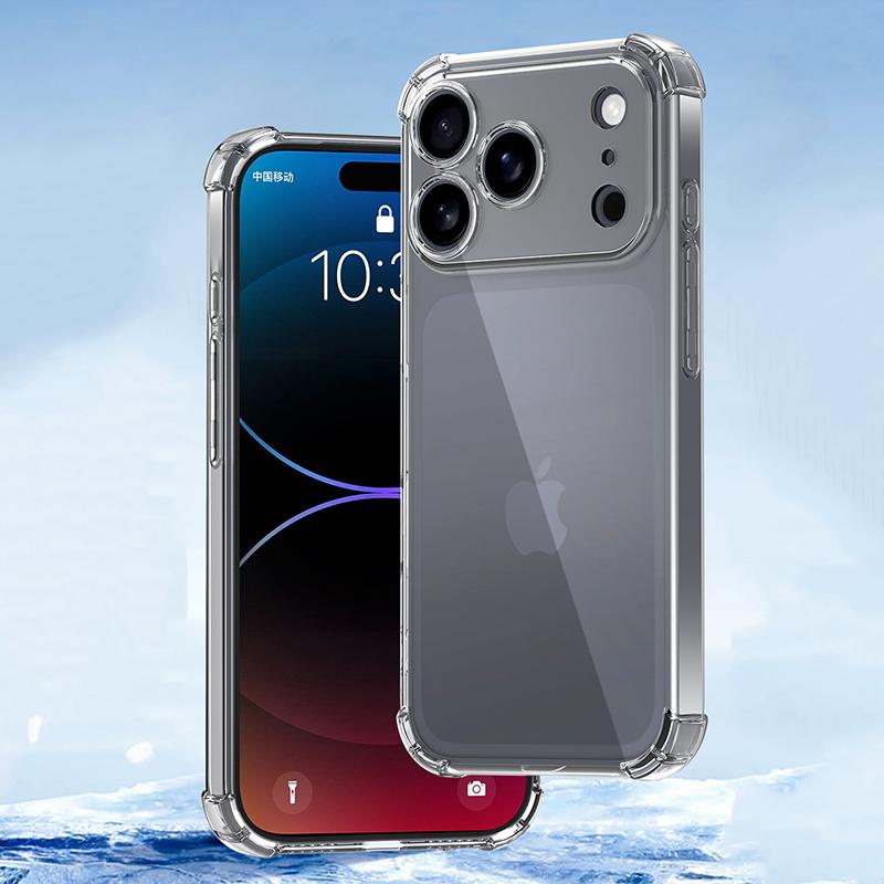 New Four-corner anti-drop Clear Case for iPhone 17 17 Air 17 Pro Max Shockproof Transparent Silicone Cover for 17Pro Bumper Capa