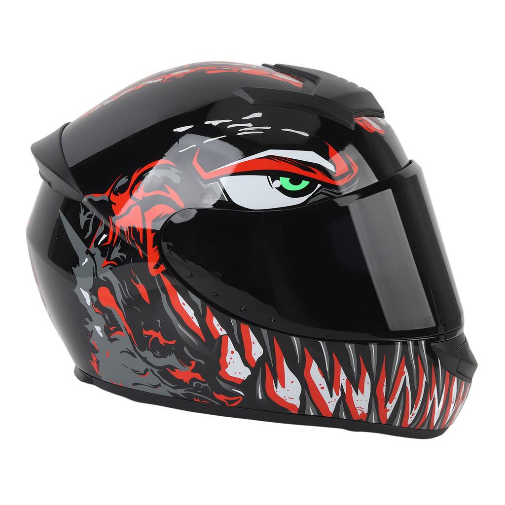 Motorcycle Helmet Shock Absorption Full Face Motorcycle Helmet With Removable Lining Red Pattern M