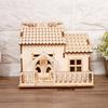 Miniature Villa Money Coin Storage Box Money Bank House Model Home Decor(Triangular Gate)