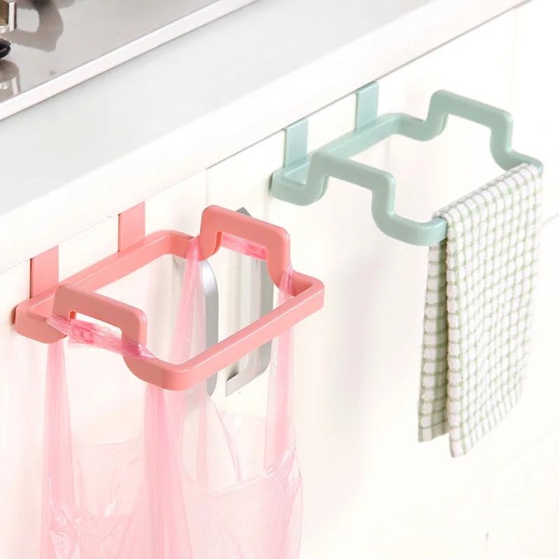 Kitchen Garbage Rubbish Bag Cabinet Hanging Trash Rack Storage Garbage Bag Holder Cupboard Door Back Kitchen Organizer
