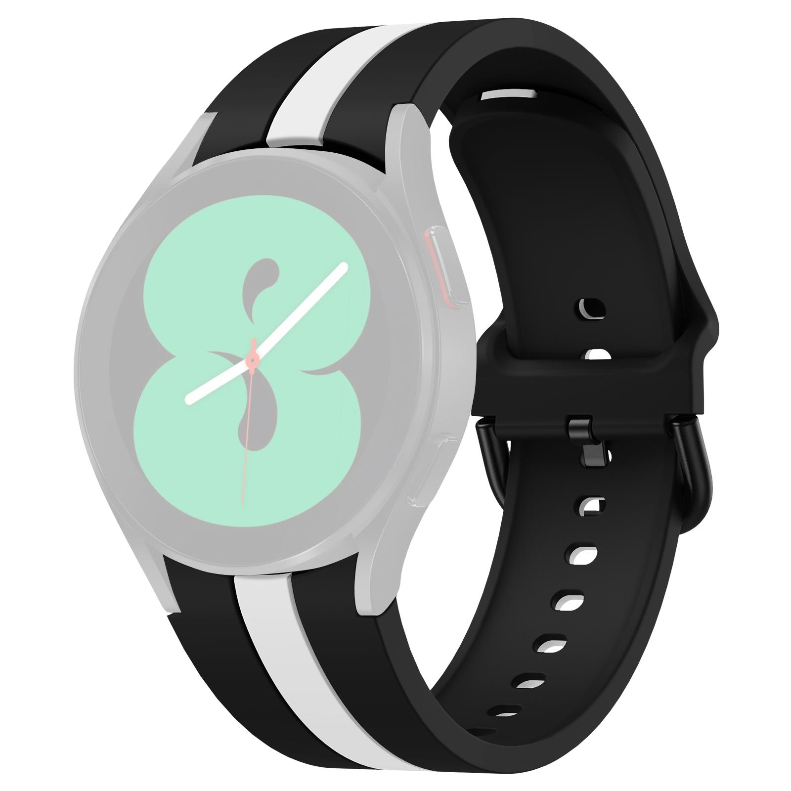 

KALEBOL For Samsung Galaxy Watch FE 40mm/Watch6/Watch6 Classic/Watch 5/Watch 5 Pro Watch Strap Dual Color Silicone Band A