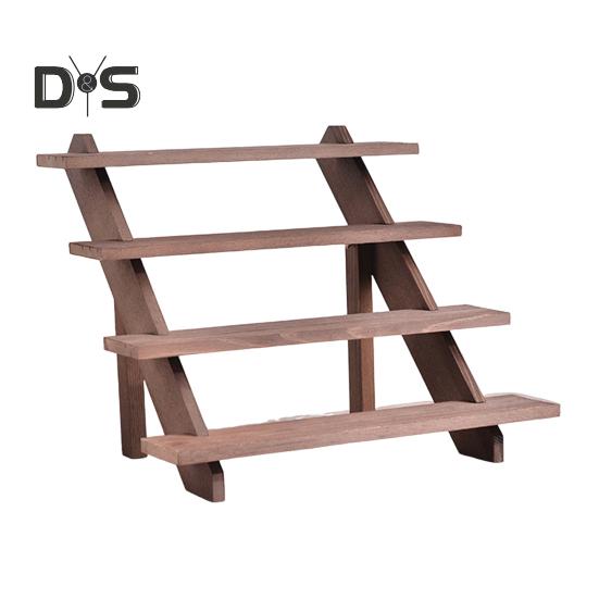 Organisateur de rangement de bureau multicouche Support de plante en bois Bord lisse Sans bavure Étagère d'affichage solide Organisateur de bureau