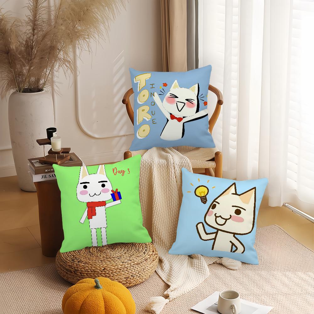 Inoue Toro Cute Cat Pillow Case Suitable For Bedrooms Living Rooms Cars Home Decoration