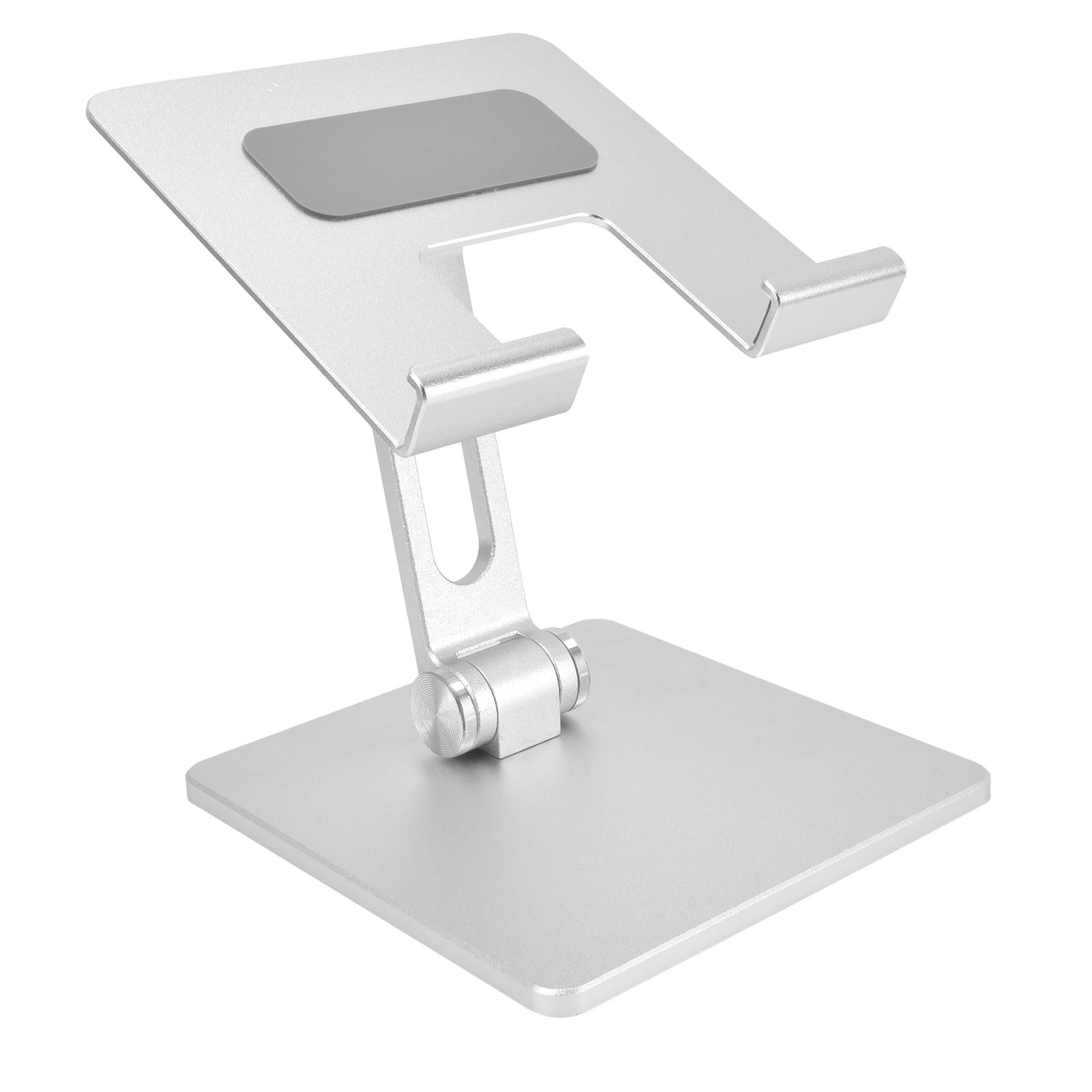 

Tablet Stand Holder Aluminum Alloy Universal Desktop Adjustable Foldable Phone Tablet Bracket Silver
