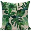 New Nordic Green Plant Printed Pillow Case Sofa Pillow Leaf Series Decorative Pillow Linen