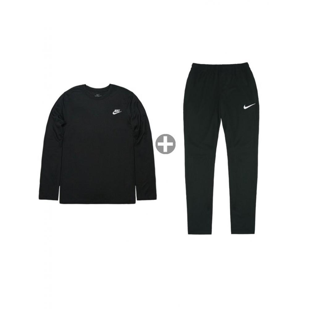 

Nike Длинные рукава + тренировочные брюки Nsw Club NILT2 BLACK SNILB4 BLACK M
