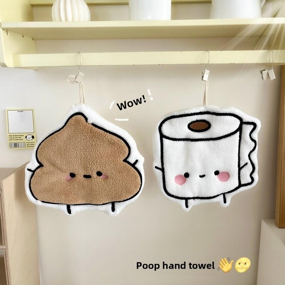 Cute Cartoon Hand Towel Absorbent Hangable Hand Wipes Embroidered Thickened Hand Cloth Home