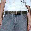 Jeans Belt Punk Style Rivet Belt Zinc Zinc Alloy Pin Buckle Wide Belt for Girdles  Decorative