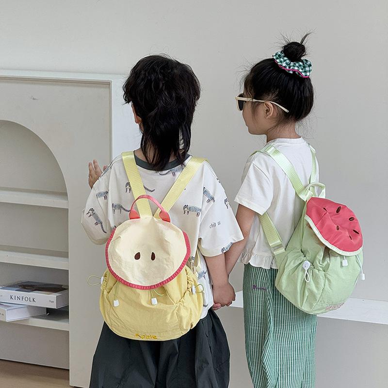Children's summer contrasting color mini backpack girls new primary school students cute kindergarten schoolbag flow