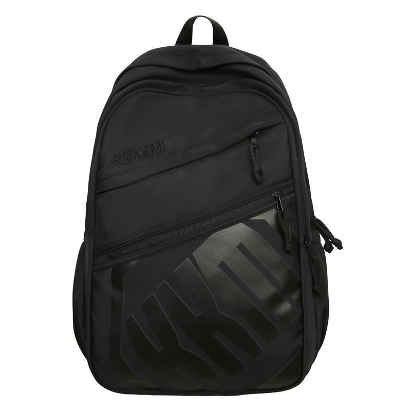 Thickened casual backpack, simple trend letter campus backpack, large capacity outdoor travel schoolbag