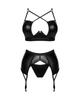 Obsessive - Sexy 3-Piece Norides Set Black XL/2XL