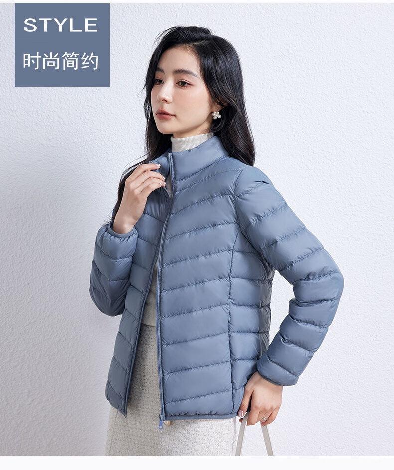 Down Jacket Women's Light and Thin Short Large Size Light Foreign Style White Duck Down Jacket Down Jacket Warm Ribs