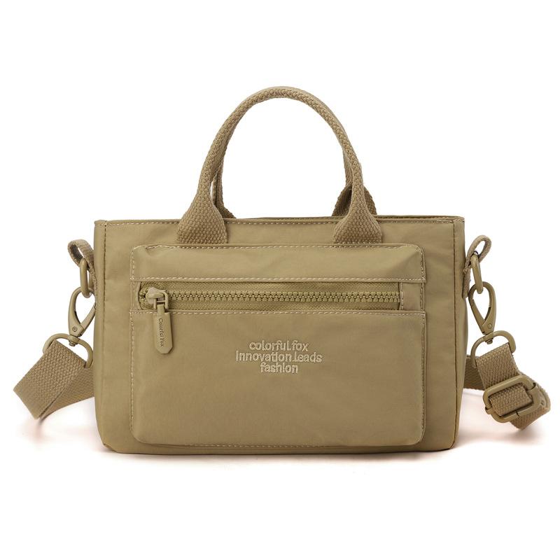 Female Crossbody New Fashionable Foreign Style Small Bag One Shoulder Hand Carry Nylon Small Satchel Cloth Bag