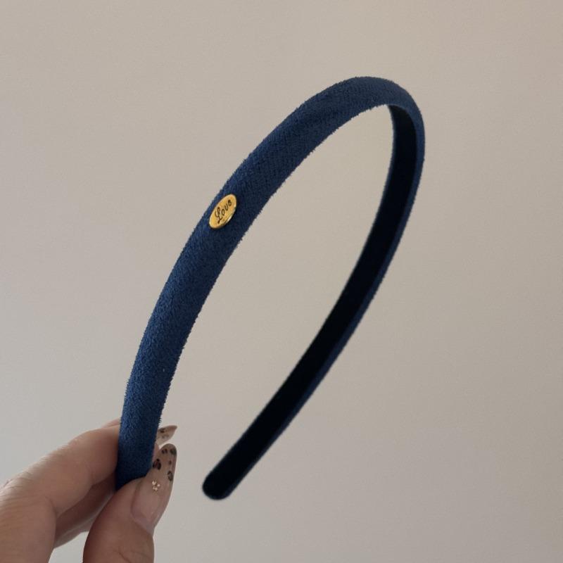 1 Stück Samttextur Feines Haarband Mehrfarbig Einfaches Liebeslogo Haarband Damen Tägliches Vielseitiges Kopfschmuck Haarbänder