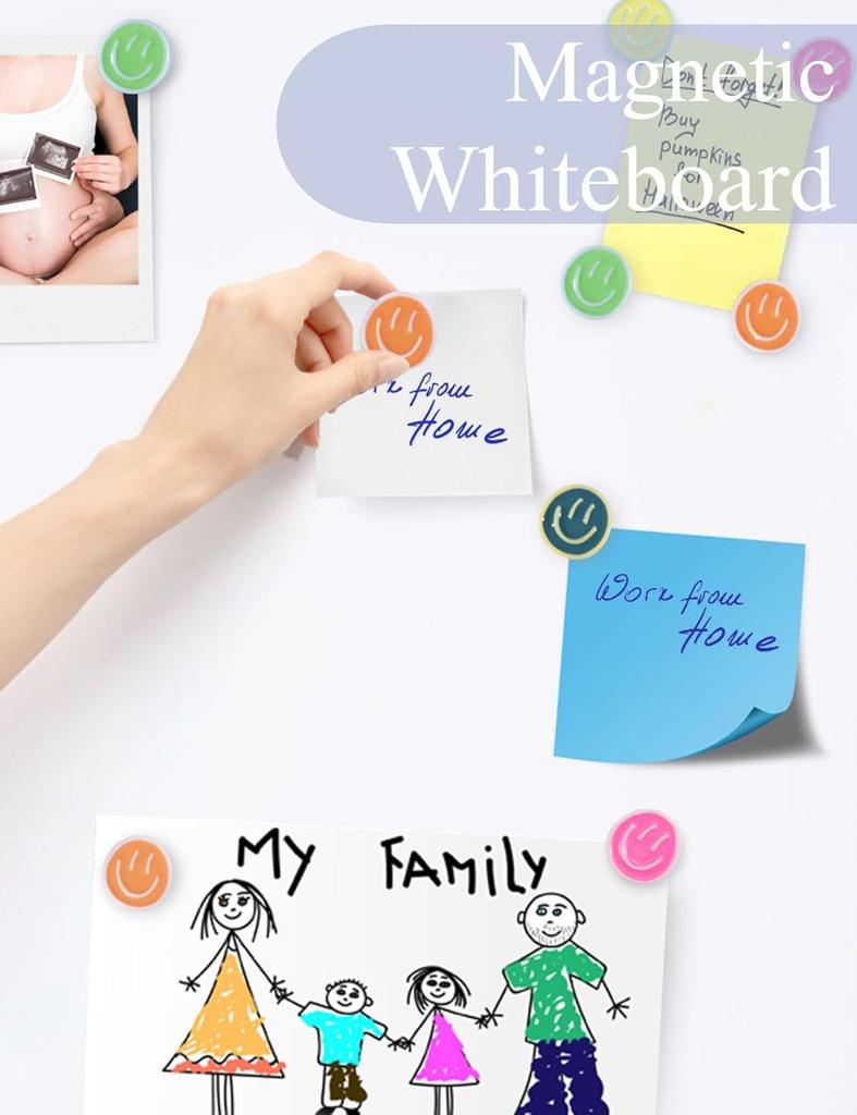12 Stück Kühlschrankmagnete Niedliche Kühlschrankmagnete Farbige Magnete für Whiteboard Schrank Spind Harz Lachendes Gesicht Dekorativ