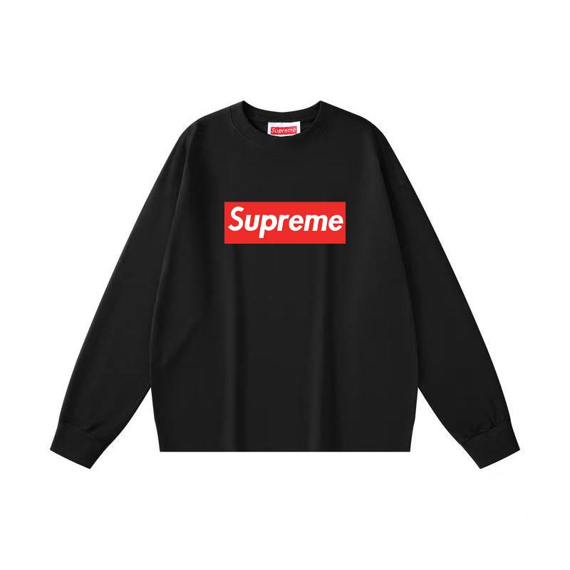 Supreme 2025 Frühjahr und Herbst Neues hochwertiges Baumwoll-T-Shirt mit rotem Basic-Buchstabenlogo und Aufdruck in Übergröße für Männer und Frauen