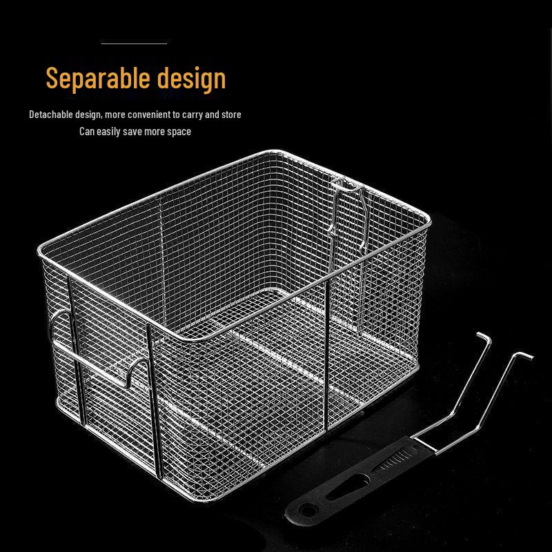 304 Stainless Steel Frying Basket for Electric Fryer - Oil Control, Thickened Design for Frying Skewers and French Fries