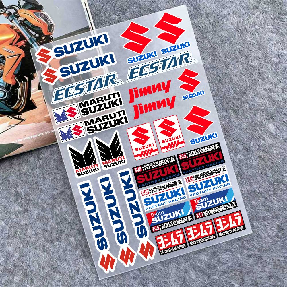 Светоотражающие наклейки для мотоциклов SUZUKI, 3M Предупреждение о безопасности ночью в темноте Шлемы для скутеров 20x30cm