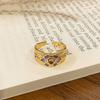 New Chinese Enamel Oil Pattern Ring Light Luxury High Sense Internet Celebrity Foreign Style Versatile Ring