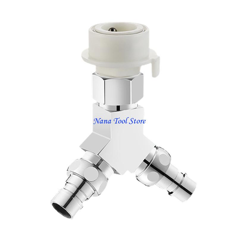 

31GJ Brass Water Separator Valves 3 Way Faucet Connector 360 for Double Appliance Use